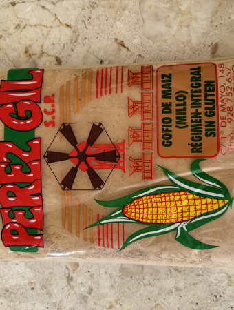 Gofio Pérez Gil 1 Kilo, (Millo, sin gluten), régimen integral.